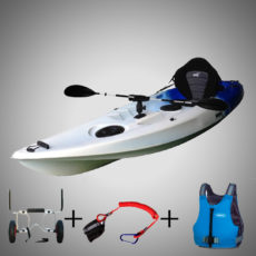 Single fishing kayak package life jacket
